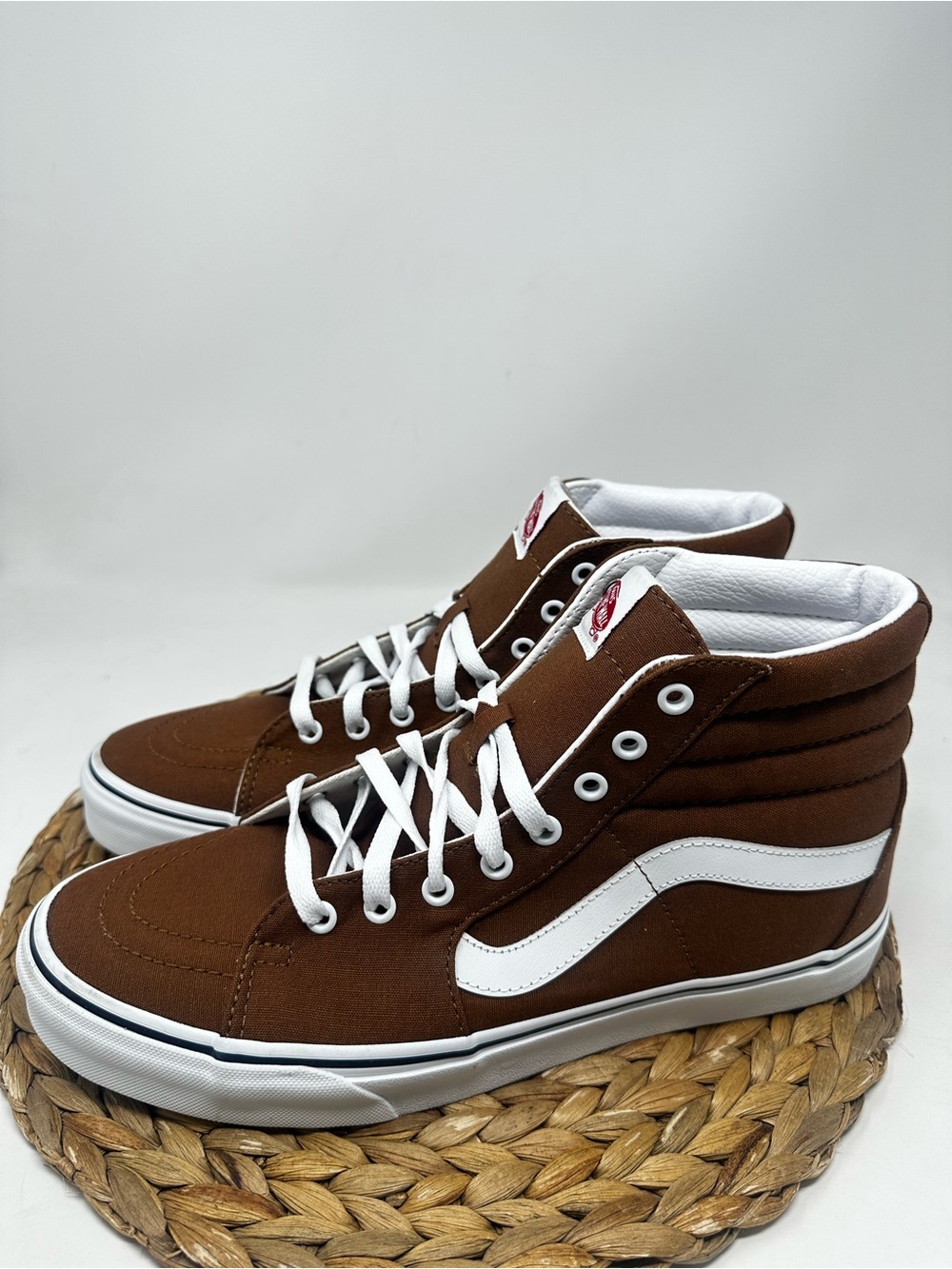 Vans Sk8-Hi Sneakers Chocolate Brown White Size 11.5 Men's - Picture 4 of 9